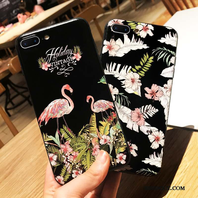 iPhone 6/6s Plus Coque Élégant Tendance Oiseau Noir Ornements Suspendus Tout Compris