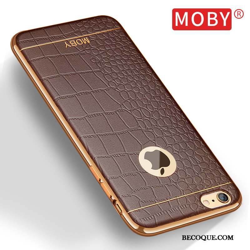 iPhone 6/6s Plus Coque Étui Marron Protection Silicone Business Personnalité