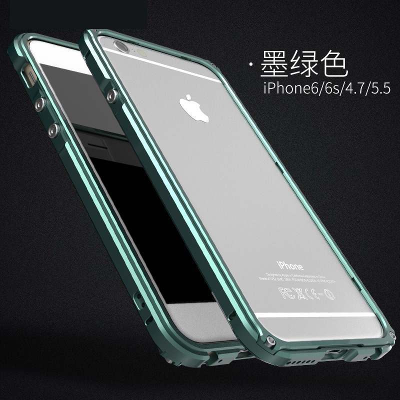 iPhone 6/6s Plus Incassable Métal Coque Transparent Tendance De Téléphone