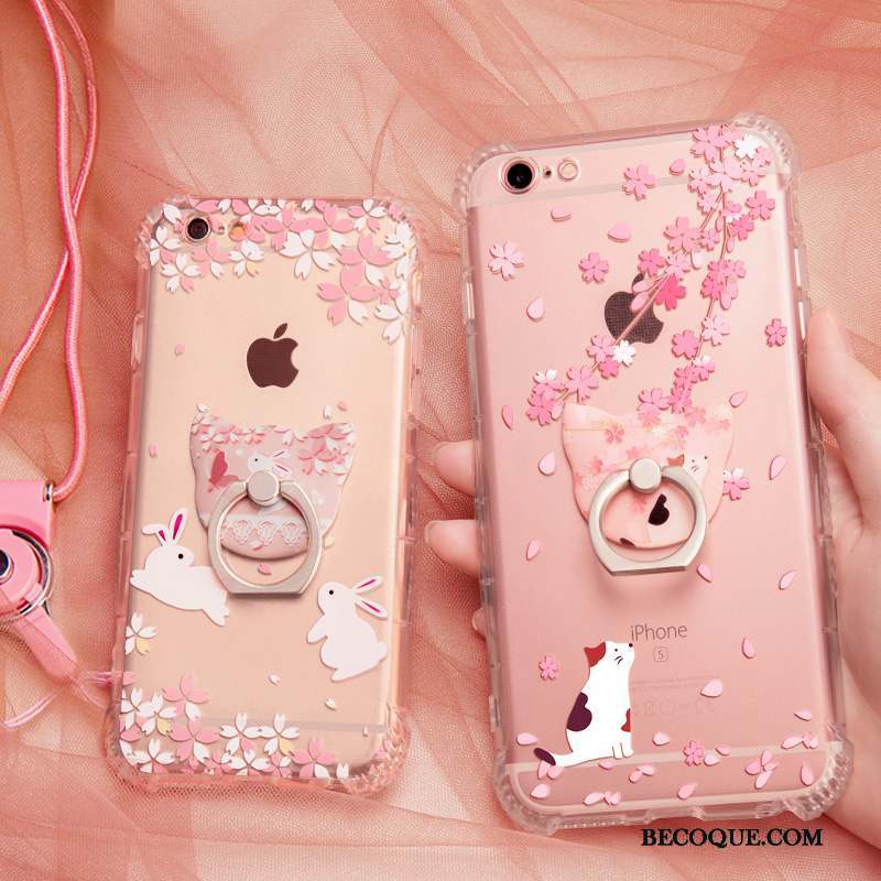 iPhone 6/6s Plus Incassable Tout Compris Étui Coque Ornements Suspendus Rose