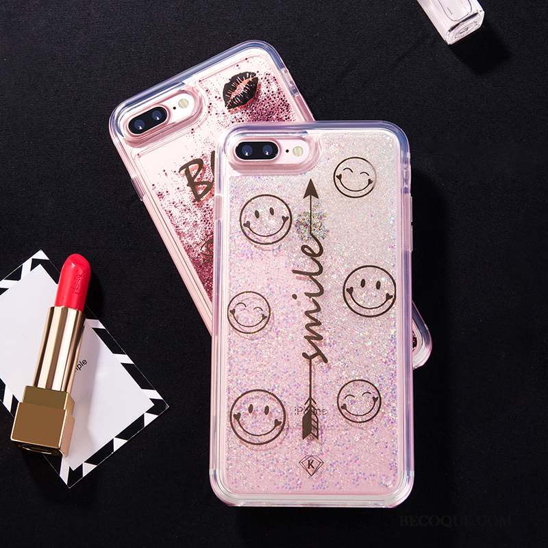 iPhone 6/6s Plus Rose Coque De Téléphone Liquide Étui Nouveau Personnalité