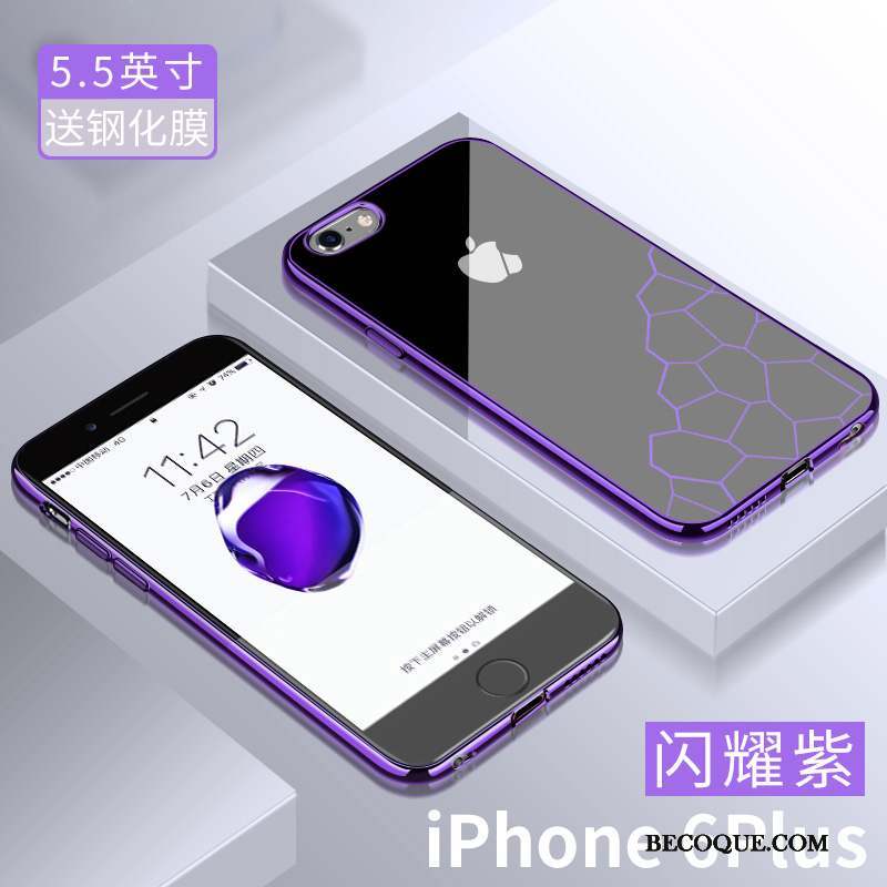 iPhone 6/6s Plus Très Mince Silicone Étui Coque De Téléphone Violet Incassable