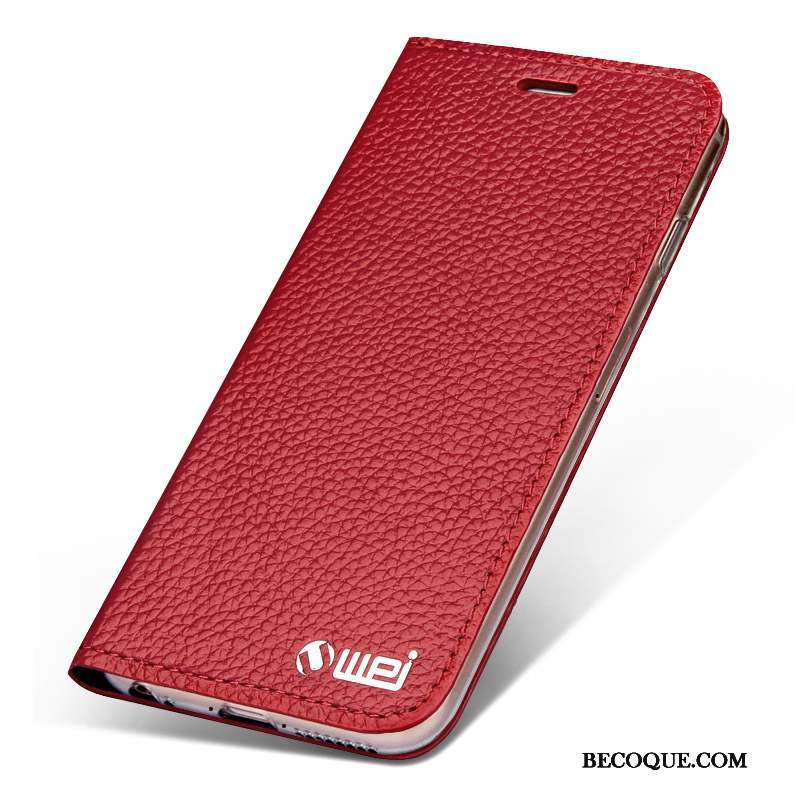 iPhone 6/6s Plus Téléphone Portable Étui En Cuir Rouge Coque De Téléphone