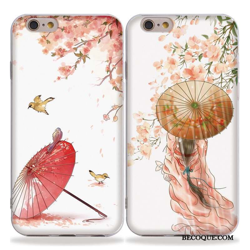 iPhone 6/6s Plus Étui Gaufrage Art Vent Style Chinois Coque De Téléphone