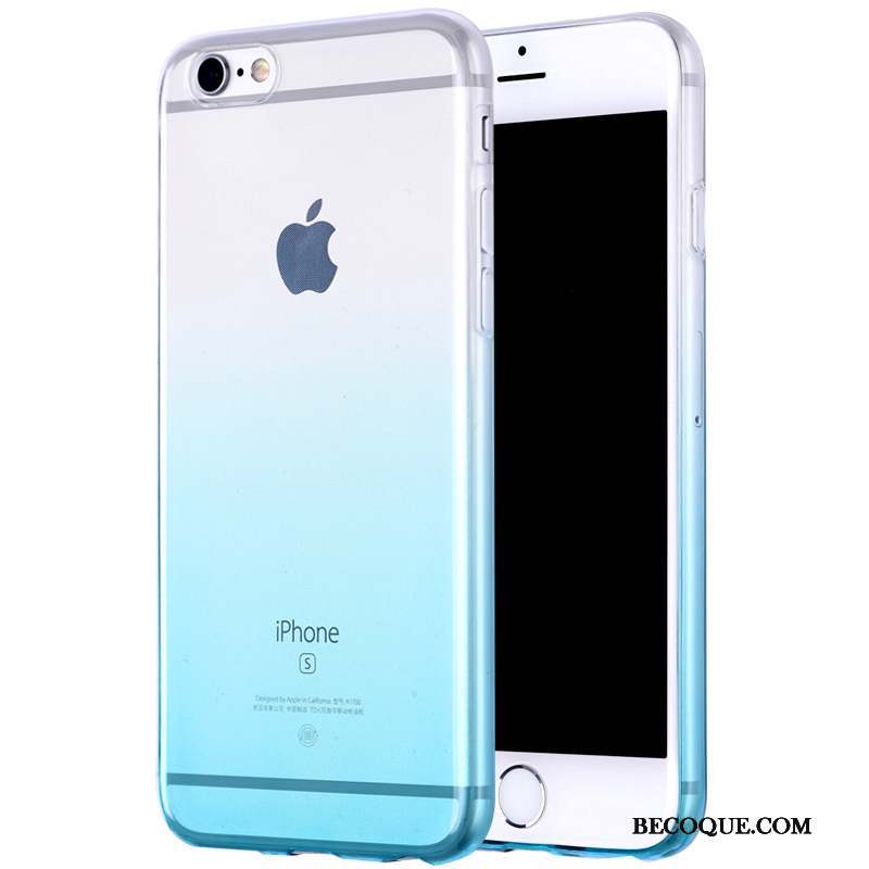 iPhone 6/6s Pu Transparent Coque De Téléphone Tout Compris Bleu Fluide Doux