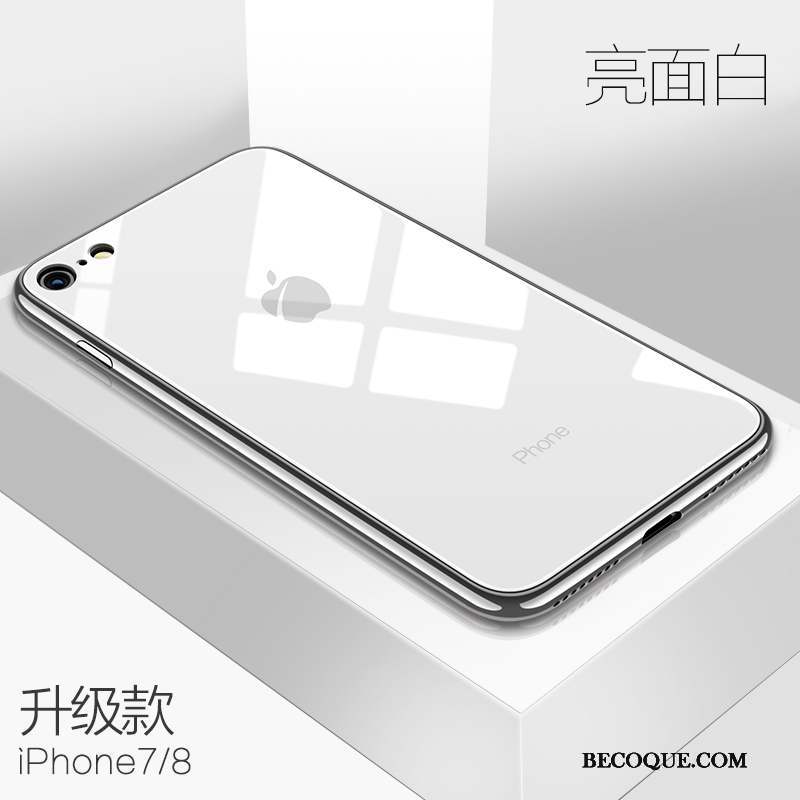 iPhone 7 Coque Nouveau Incassable Couvercle Arrière Silicone Pu Verre