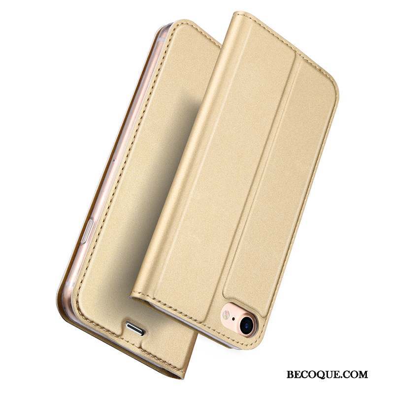 iPhone 7 Coque Or Étui Étui En Cuir Housse Téléphone Portable Carte