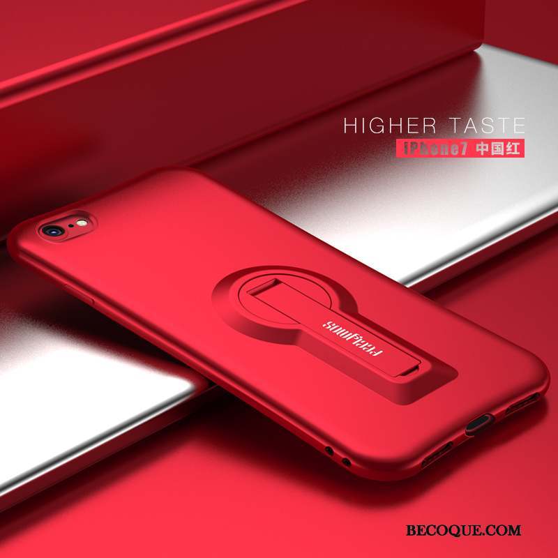 iPhone 7 Coque Silicone Rouge Protection Support Mince Tendance