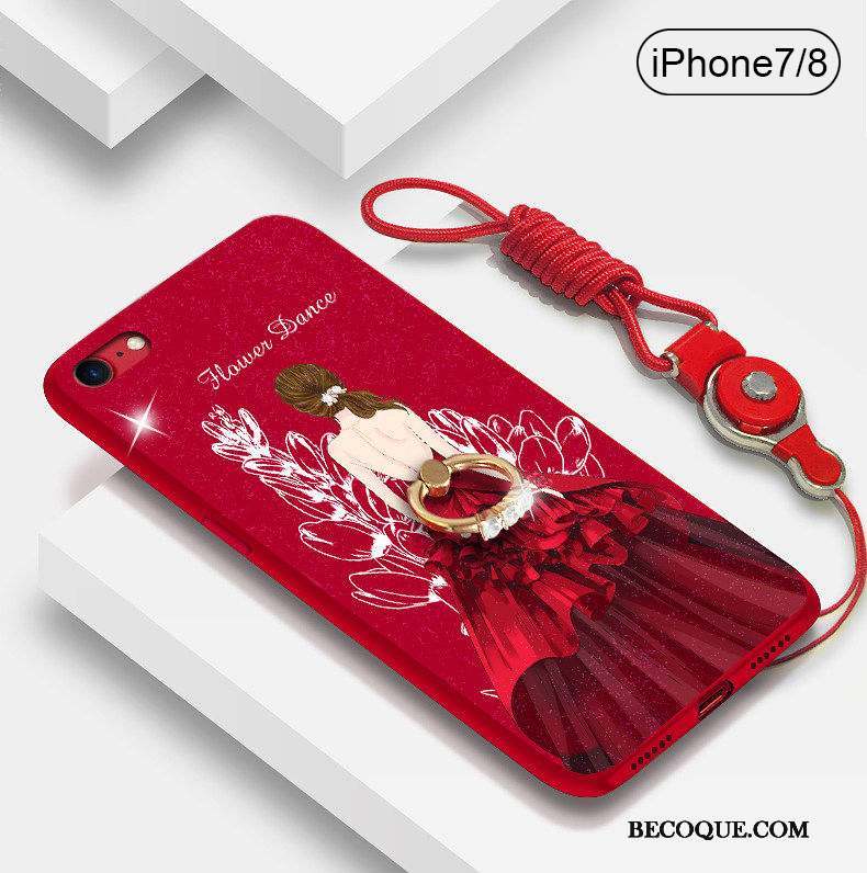 iPhone 7 Coque Tout Compris Marque De Tendance Nouveau Rouge Étui Silicone