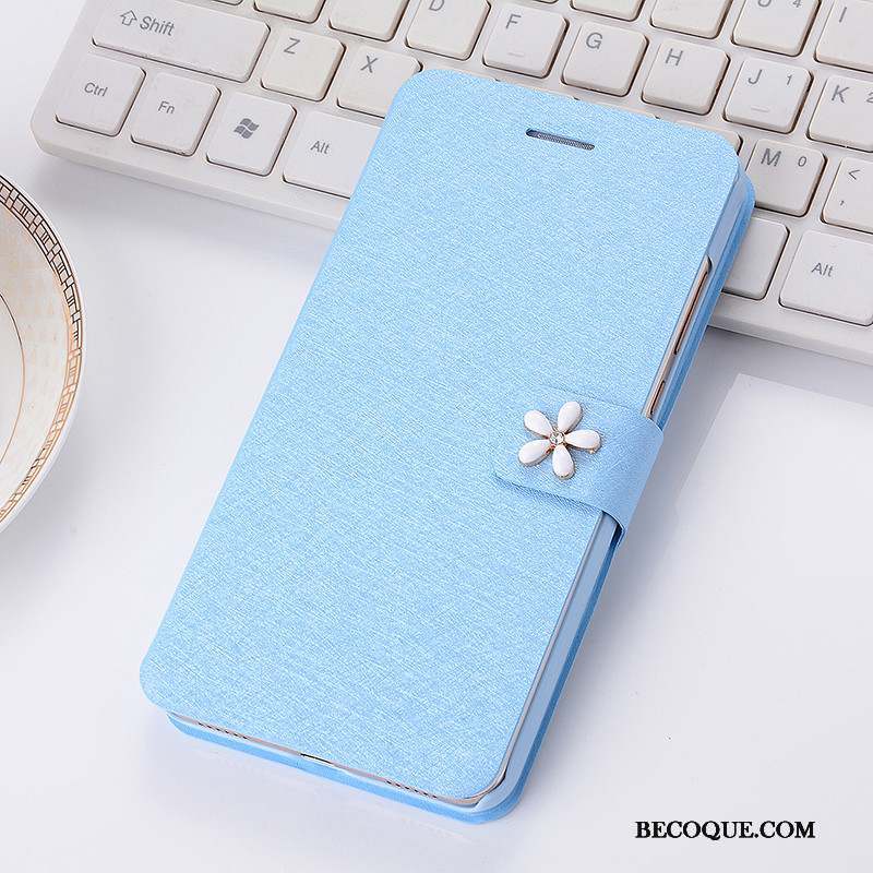 iPhone 7 Coque Étui Protection Clamshell Bleu Étui En Cuir Incassable