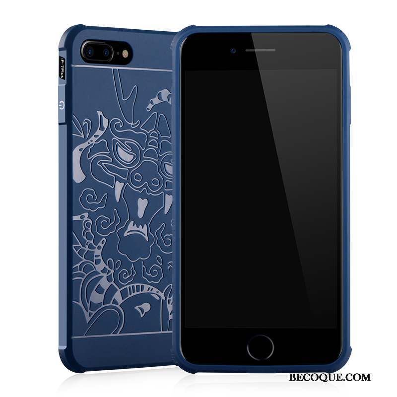 iPhone 7 Incassable Étui Silicone Coque De Téléphone Délavé En Daim Protection