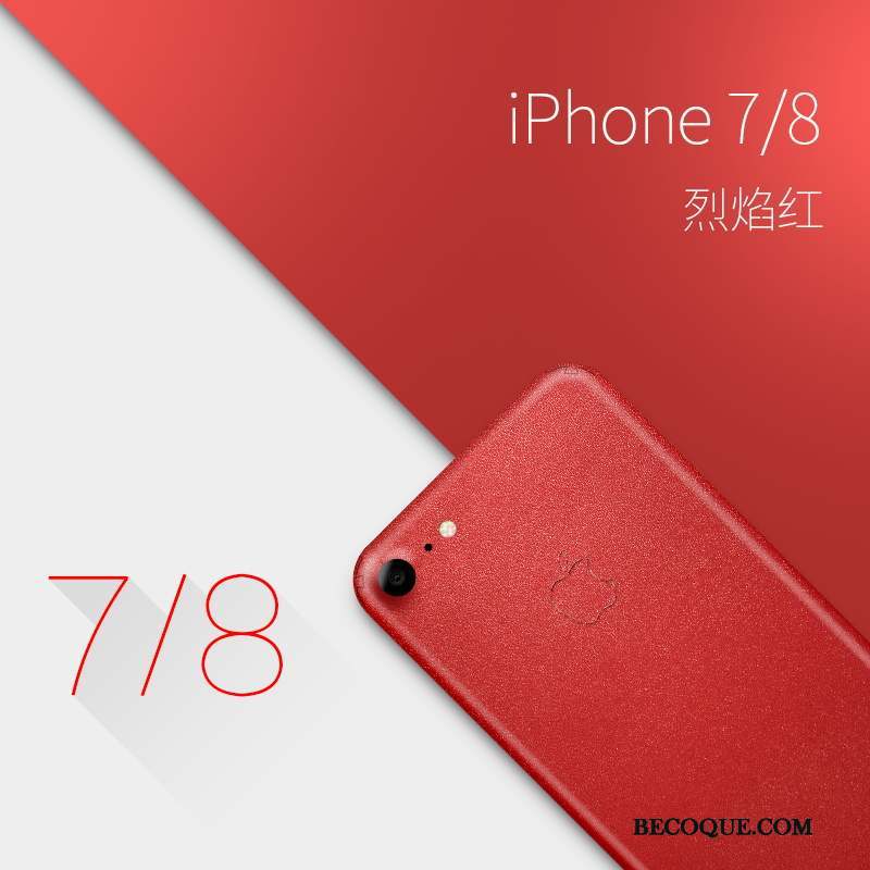 iPhone 7 Luxe Coque De Téléphone Cuir Véritable Étui Créatif Rouge