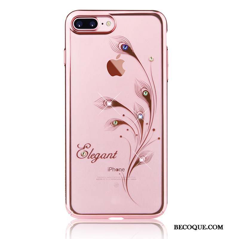 iPhone 7 Luxe Étui Nouveau Strass Or Rose Coque De Téléphone