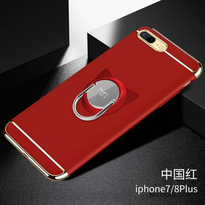 iPhone 7 Plus Coque Nouveau Délavé En Daim Rouge Étui Tendance Incassable
