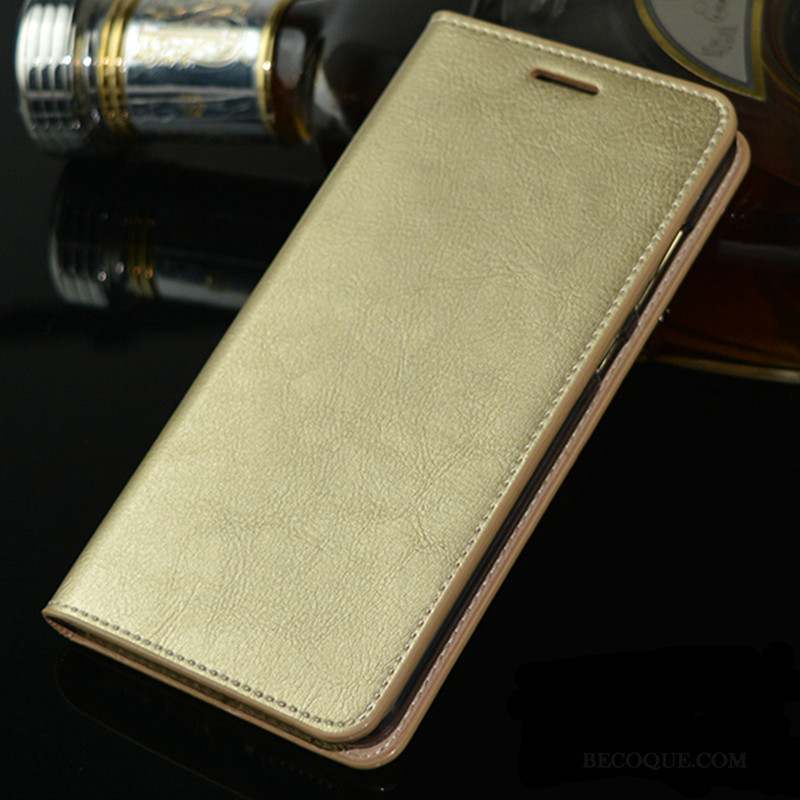 iPhone 7 Plus Coque Étui En Cuir Business Tout Compris Cuir Véritable Or Incassable