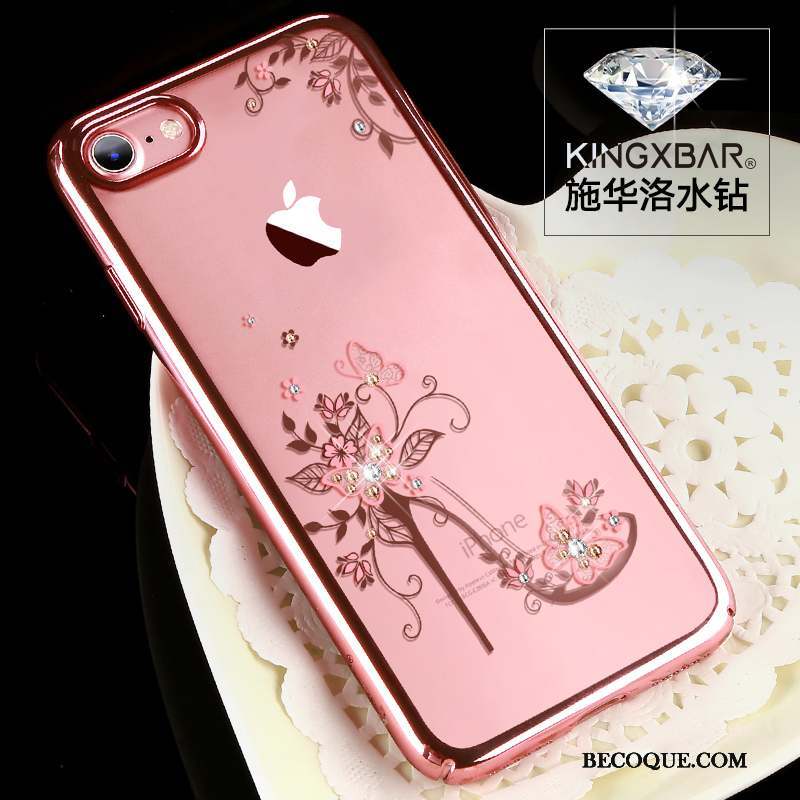 iPhone 7 Plus Incassable Or Rose Strass Europe Coque De Téléphone Élégant