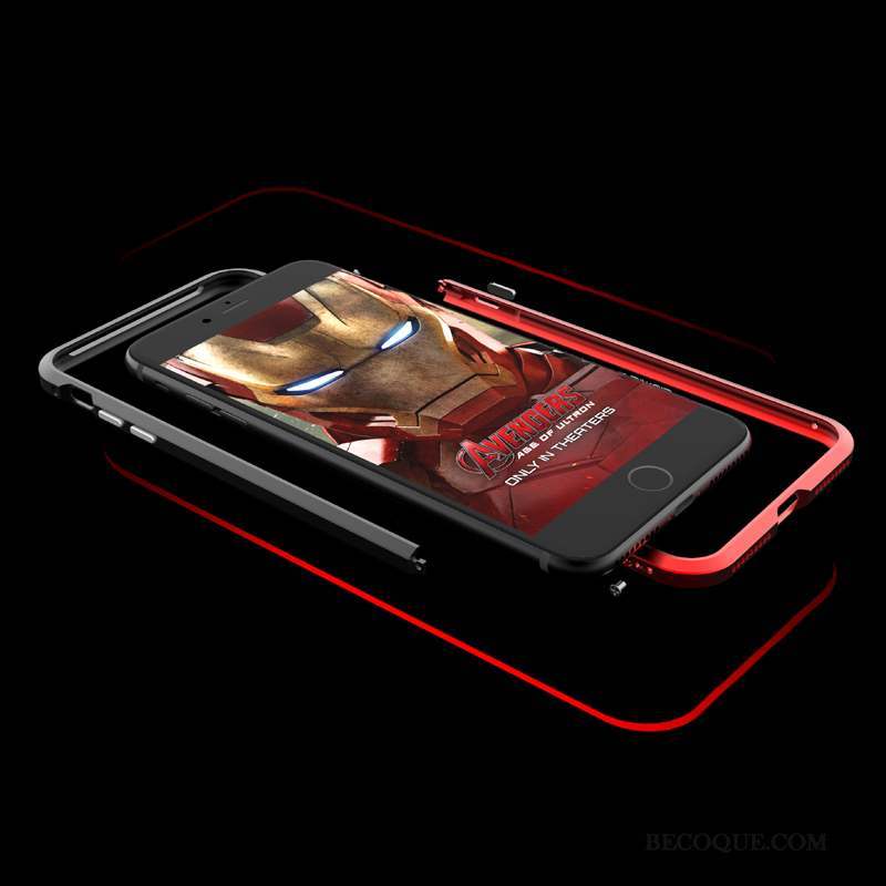 iPhone 7 Plus Protection Tendance Coque De Téléphone Métal Noir Étui
