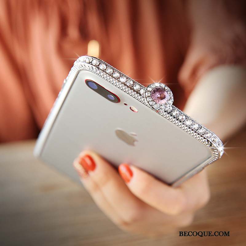 iPhone 7 Plus Strass Étui Coque De Téléphone Nouveau Incassable Argent