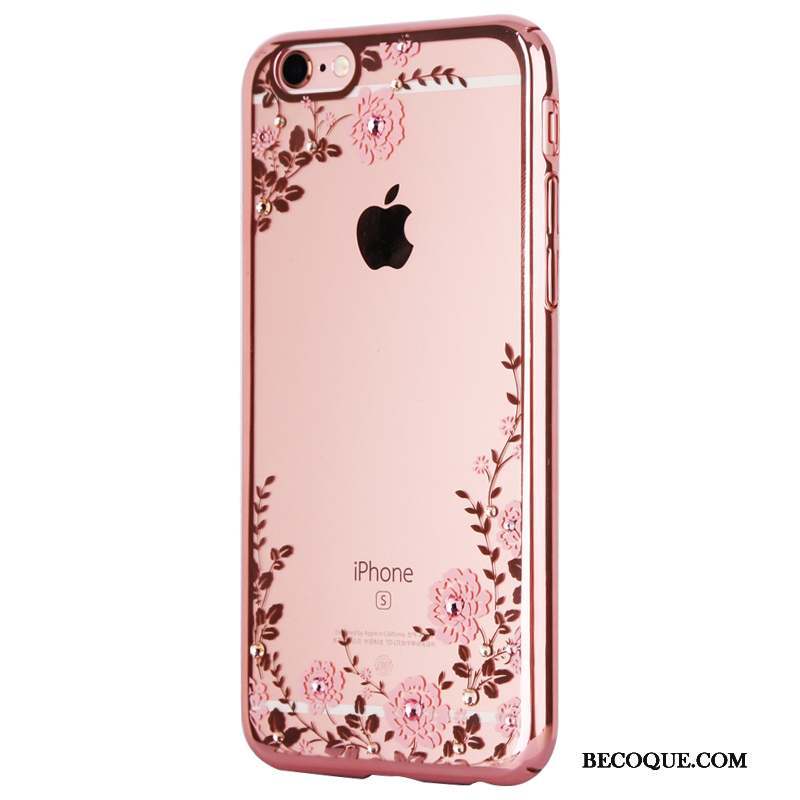 iPhone 7 Plus Tout Compris Or Rose Luxe Étui Coque De Téléphone Strass