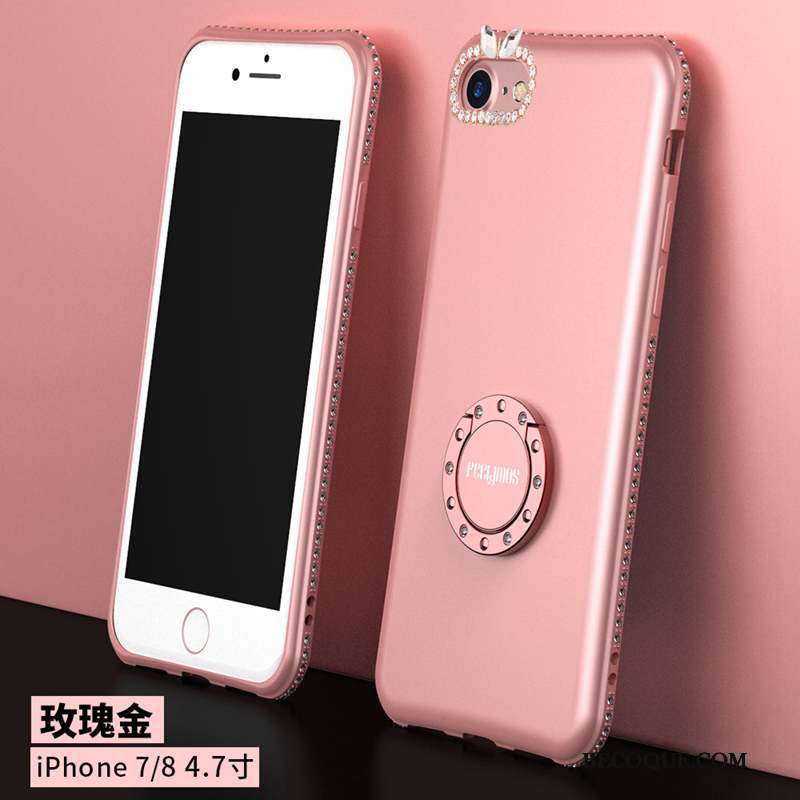 iPhone 7 Rose Silicone Support Coque De Téléphone Nouveau Délavé En Daim