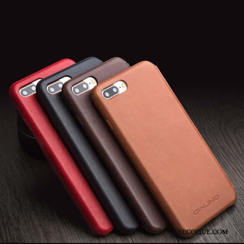 iPhone 8 Coque De Téléphone Housse Business Cuir Véritable Mince Étui