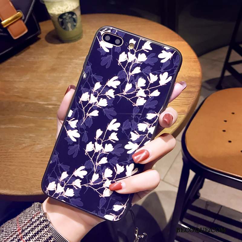 iPhone 8 Coque De Téléphone Violet Ornements Suspendus Verre Protection Nouveau