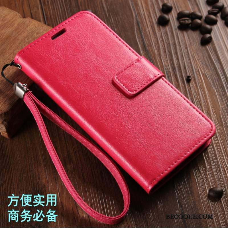 iPhone 8 Coque Incassable Rouge Étui Protection Fluide Doux Étui En Cuir