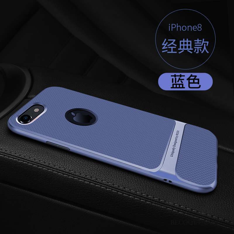 iPhone 8 Coque Incassable Support Bleu Nouveau Ornements Suspendus Étui