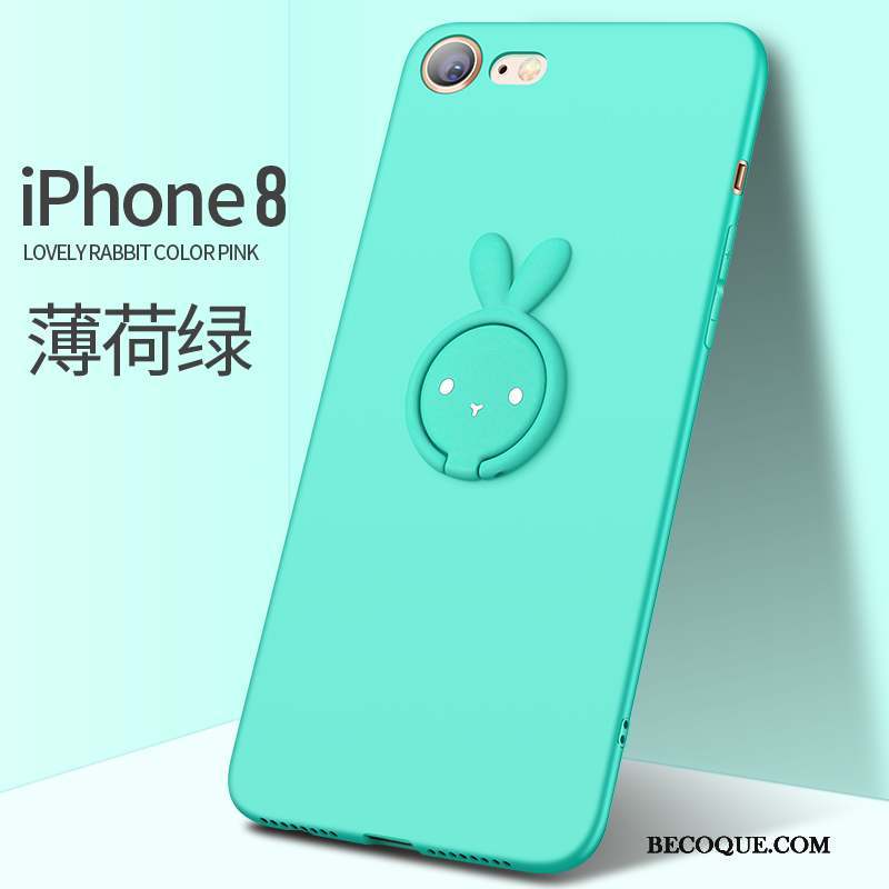 iPhone 8 Coque Incassable Tout Compris Nouveau Tendance Vert Fluide Doux