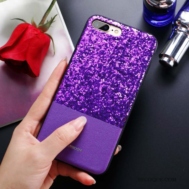 iPhone 8 Coque Personnalité Protection Incassable Créatif Tendance Violet