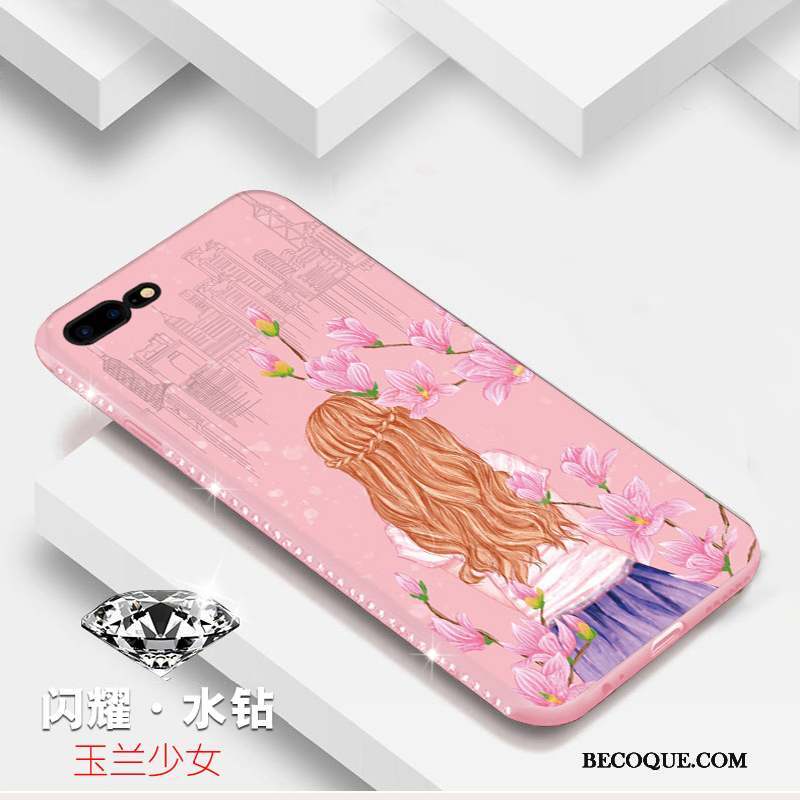 iPhone 8 Coque Silicone Tout Compris Tendance Protection Étui Rose