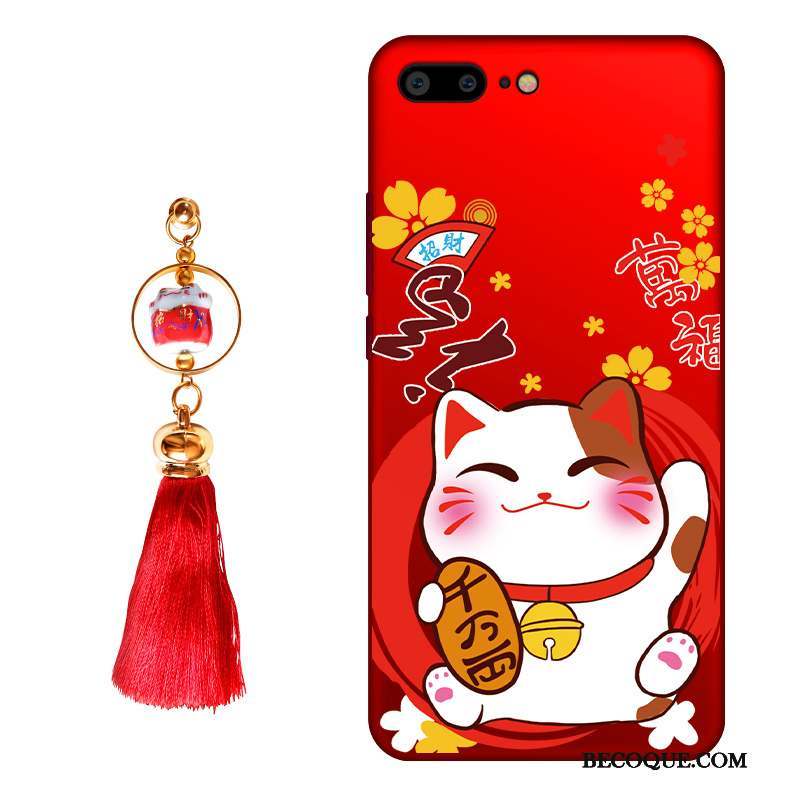 iPhone 8 Nouveau Silicone Dessin Animé Rouge Fluide Doux Coque De Téléphone