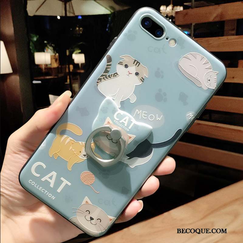 iPhone 8 Plus Coque Incassable Amoureux Gaufrage Silicone Nouveau Dessin Animé