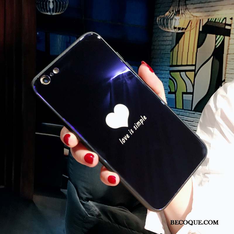 iPhone 8 Plus Coque Noir Protection Silicone Verre Étui Tendance