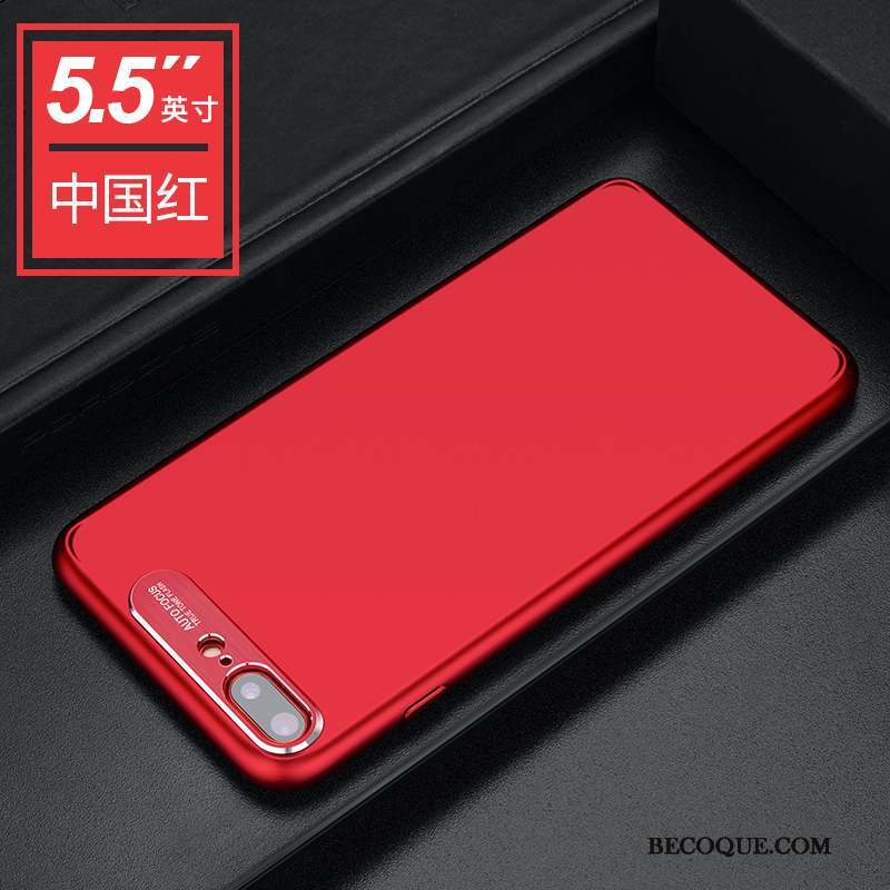 iPhone 8 Plus Coque Tendance Nouveau Étui Rouge Incassable Délavé En Daim