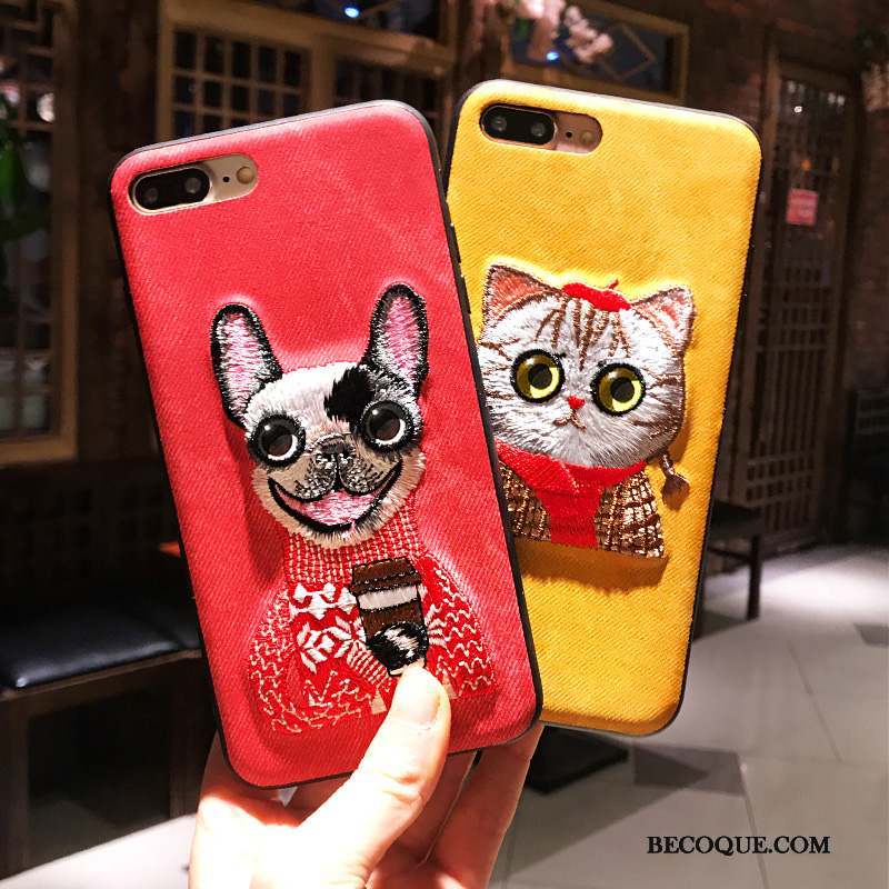 iPhone 8 Plus Coque Tout Compris Nouveau Mignonne Chiens Charmant Tendance