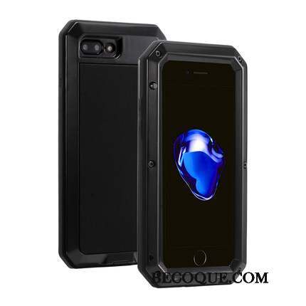 iPhone 8 Plus Créatif Noir Coque De Téléphone Armure Incassable Métal