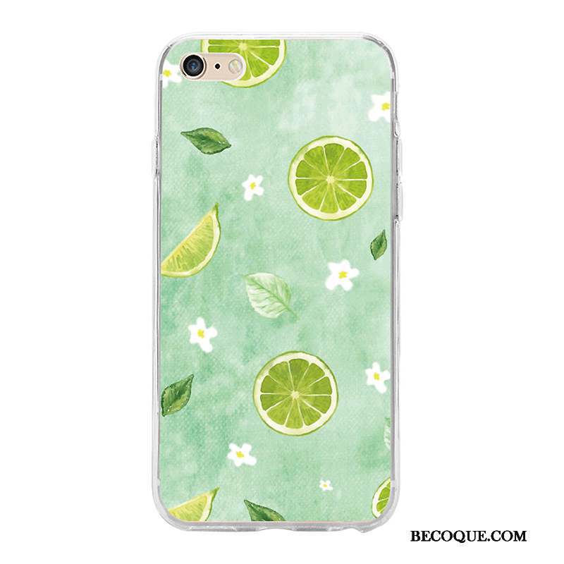 iPhone 8 Plus Fluide Doux Citron Coque De Téléphone Transparent Vert Original