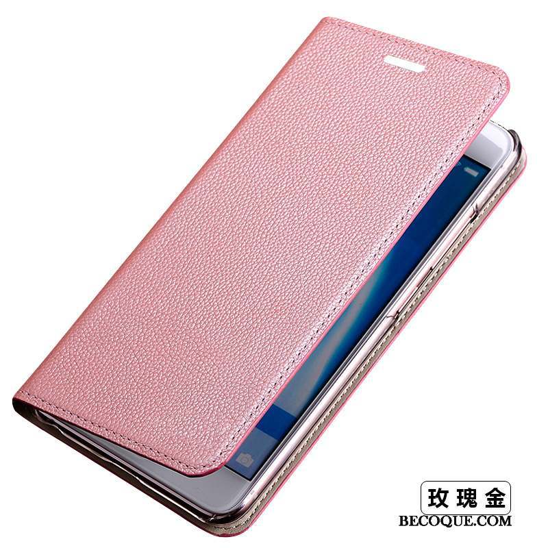 iPhone 8 Plus Incassable Tout Compris Étui En Cuir Or Rose Personnalité Coque De Téléphone