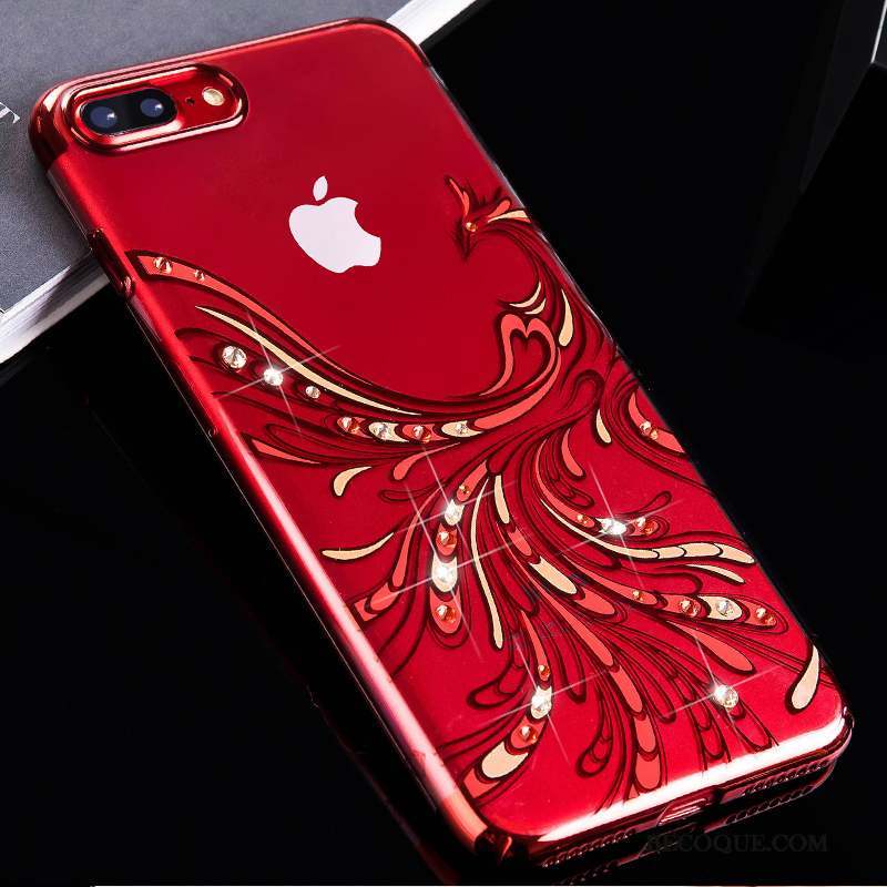 iPhone 8 Plus Marque De Tendance Incassable Étui Coque De Téléphone Tout Compris Rouge