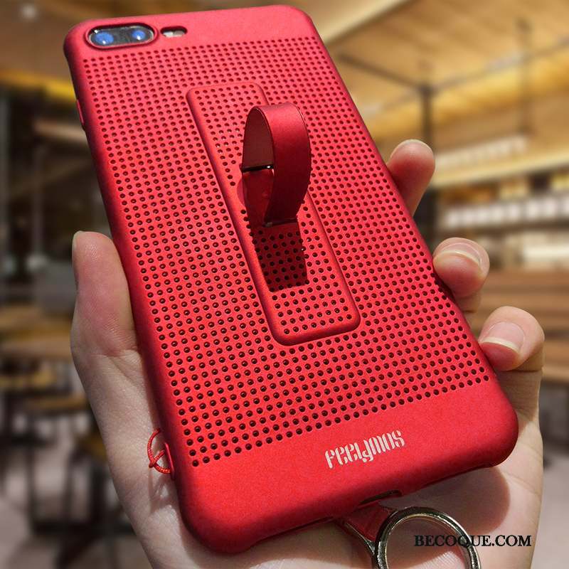 iPhone 8 Plus Ornements Suspendus Étui Coque Rouge De Téléphone Pu