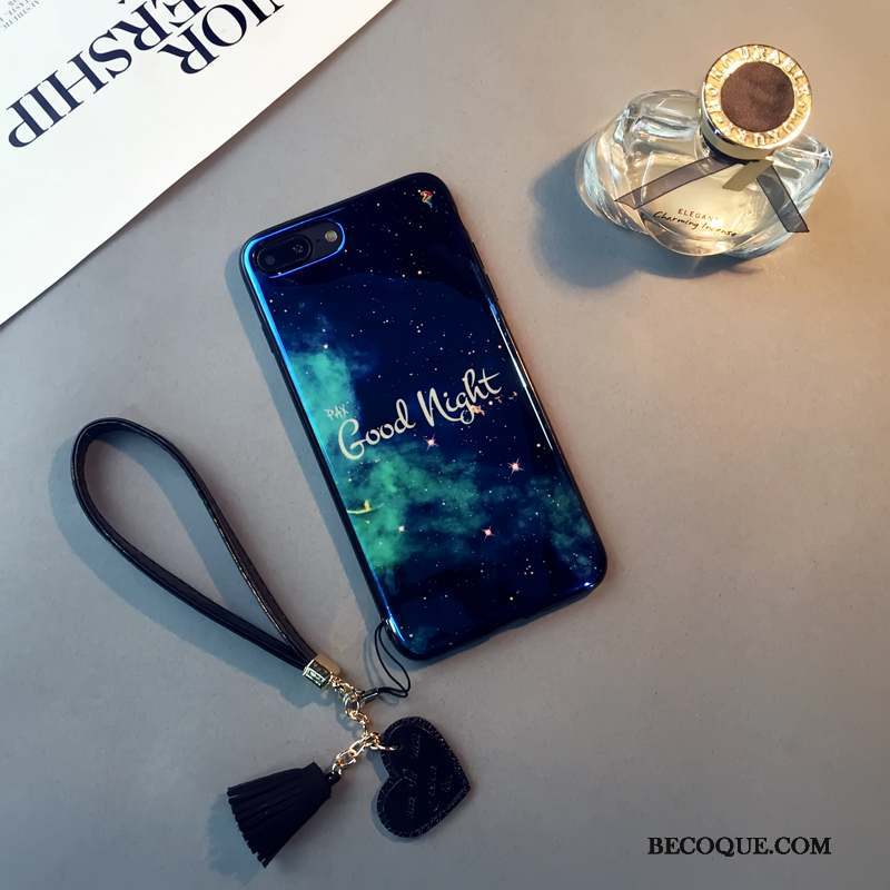 iPhone 8 Plus Personnalité Bleu Coque De Téléphone Constellation Ornements Suspendus Incassable