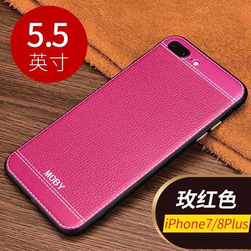 iPhone 8 Plus Silicone Rouge Tout Compris Coque De Téléphone Tendance Protection