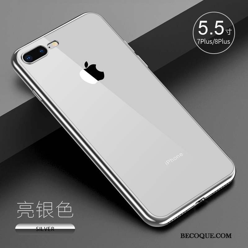 iPhone 8 Plus Silicone Tout Compris Très Mince Transparent Incassable Coque