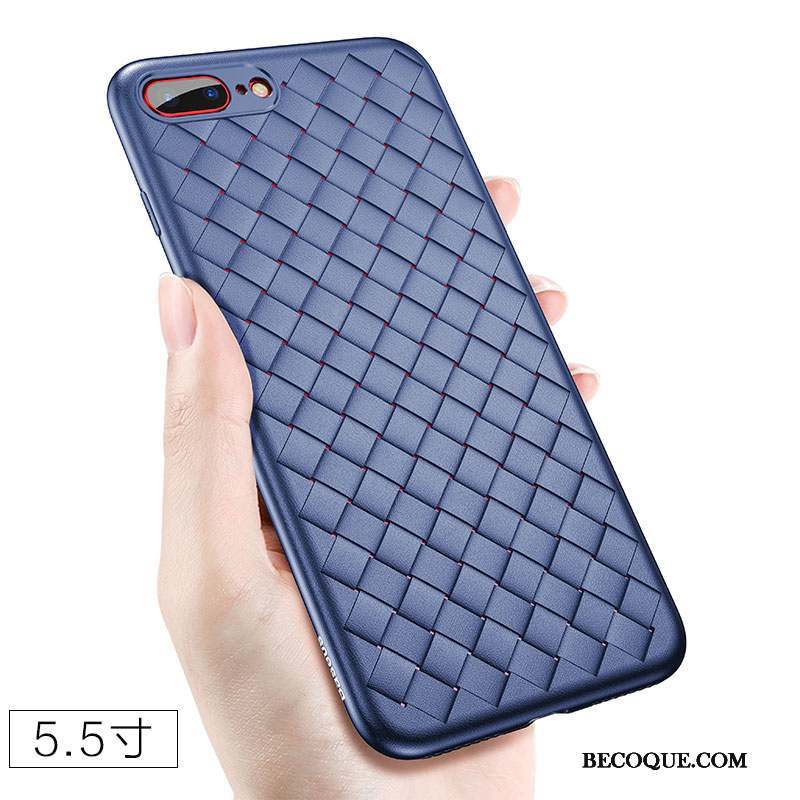 iPhone 8 Plus Tendance Silicone Incassable Coque De Téléphone Nouveau Bleu