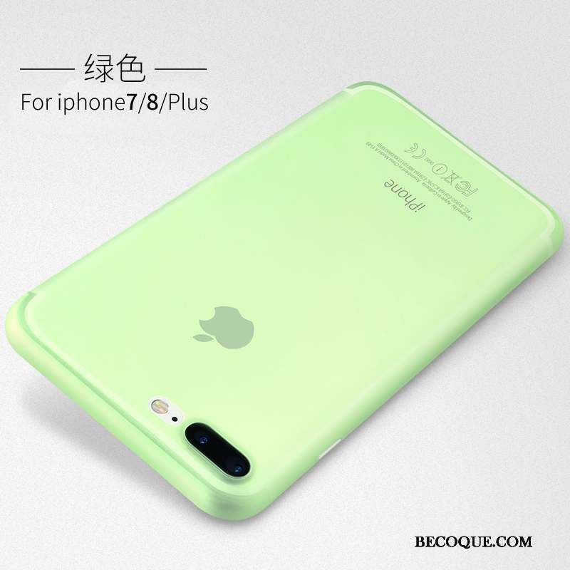 iPhone 8 Plus Tendance Très Mince Coque De Téléphone Vert Nouveau Difficile