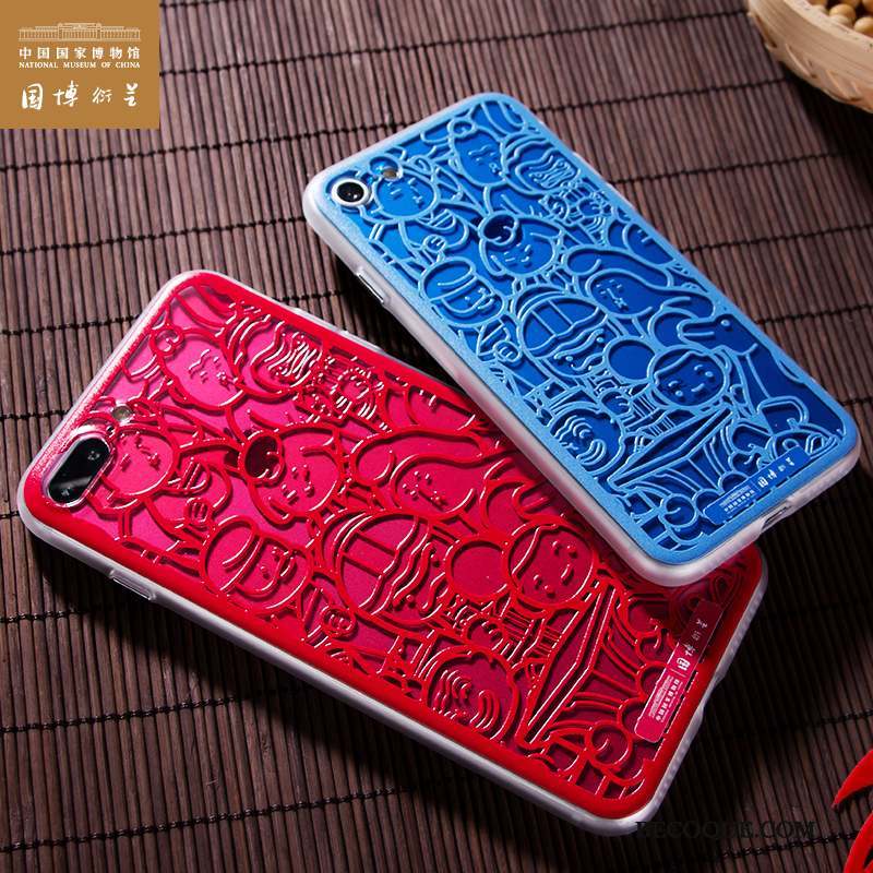 iPhone 8 Rouge Coque De Téléphone Style Chinois Étui Protection Art