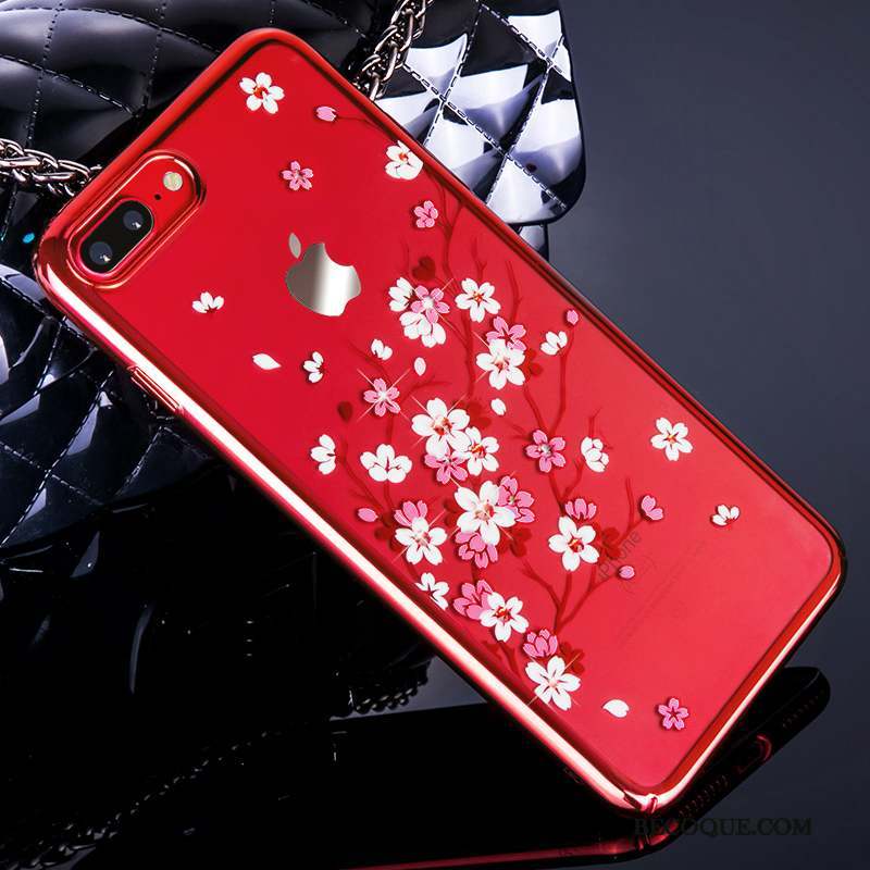 iPhone 8 Transparent Tout Compris Rouge Étui Coque De Téléphone Luxe