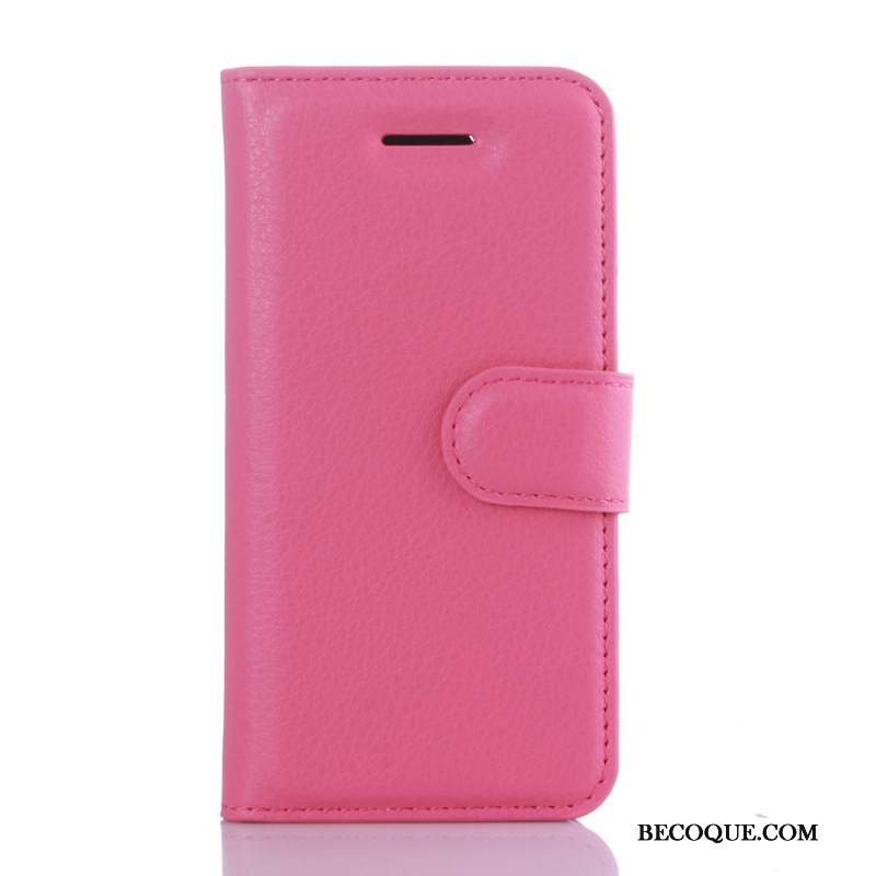 iPhone Se 2020 Coque De Téléphone Rouge Protection Étui En Cuir Portefeuille Téléphone Portable