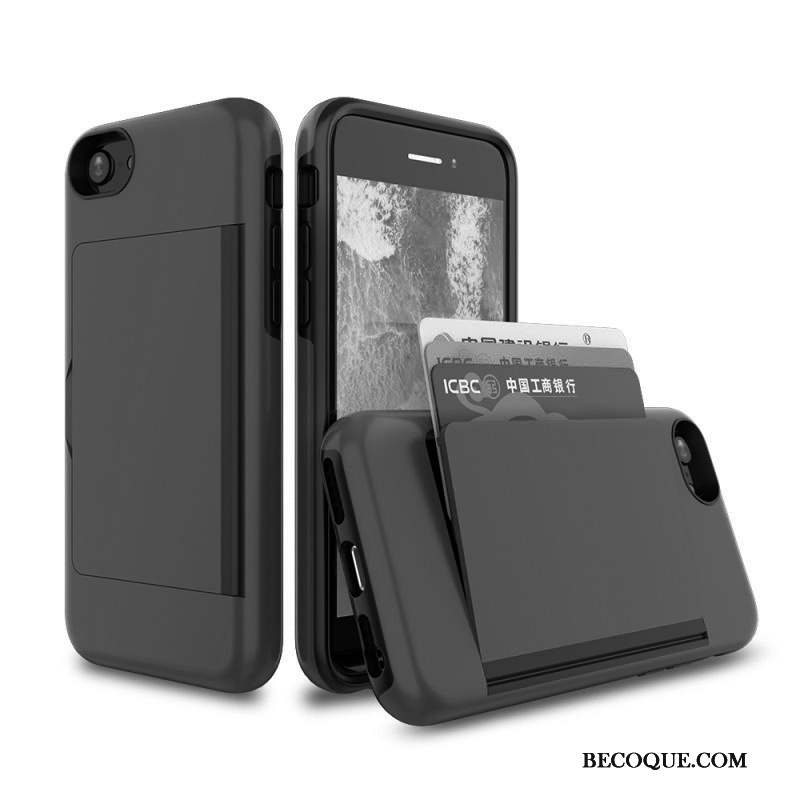 iPhone Se 2020 Coque Noir Couleurs De Bonbon Protection Nouveau Silicone Étui